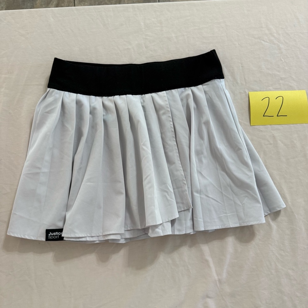 Justice Black and White Skater Skirt